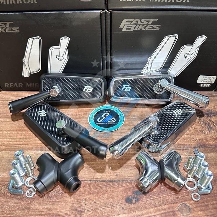 [FAST BIKES] KACA SPION TANDUK KOTAK ORIGINAL FAST BIKES MODEL H2C UNIVERSAL PNP SEMUA MOTOR