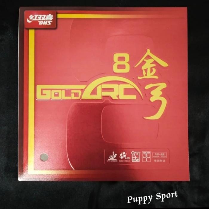 Karet Bet Pingpong DHS Gold Arc 8 - 47,5 Hardness