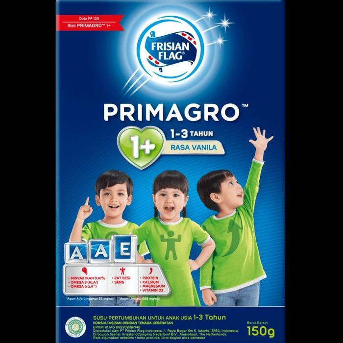 Frisian Flag Primagro 1+ Rasa Vanila 1-3 Tahun Susu Pertumbuhan Anak 150G Dengan Aae Diskon Sell
