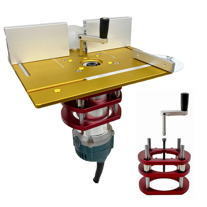 Wood Router Plunge Base Router Lift W/ Aluminum Router Table Insert