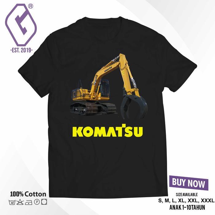 baju anak komatsu alat berat / kaos anak komatsu kobelco