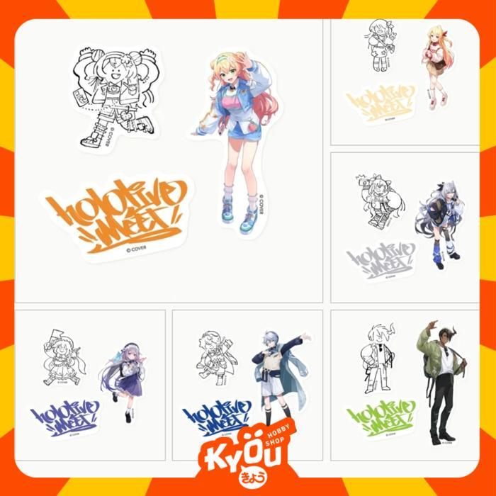 HOT SALE MOMOSUZU NENE VESTIA ZETA KOSEKI BIJOU OTONOSE KANADE HOLOLIVE MEET 2025 STICKER SET