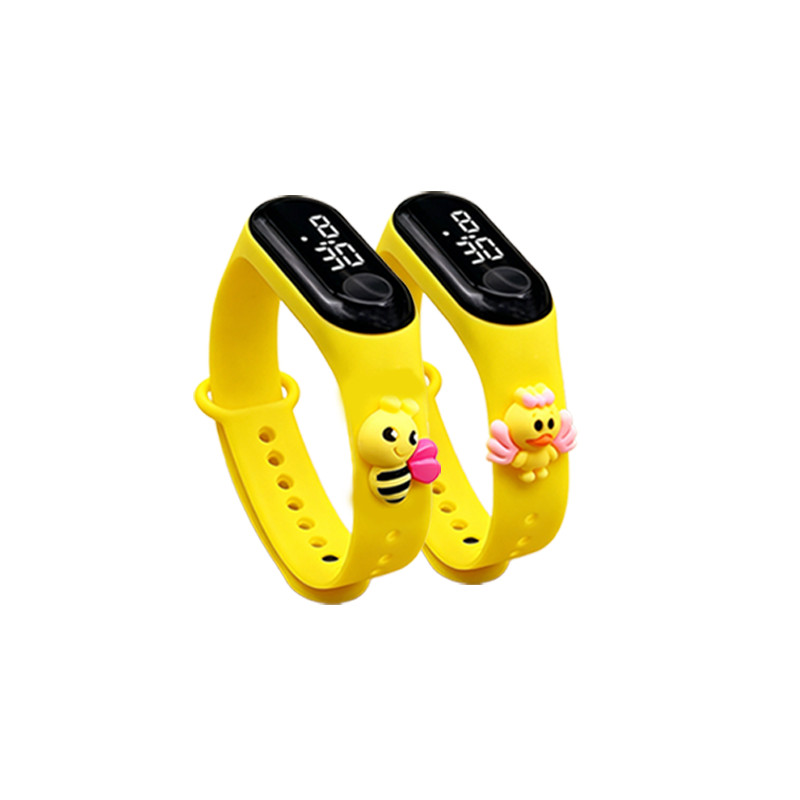 Cartoon Doll Kids LED Electronic Watch, Touch Bracelet Watch, Cute Wristwatch for Primary and