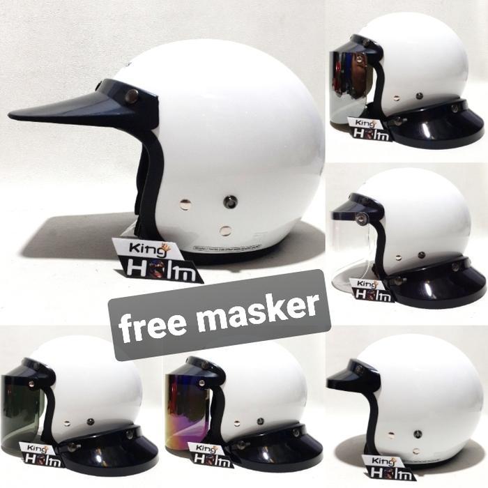 Helm Cargloss Retro Putih/White