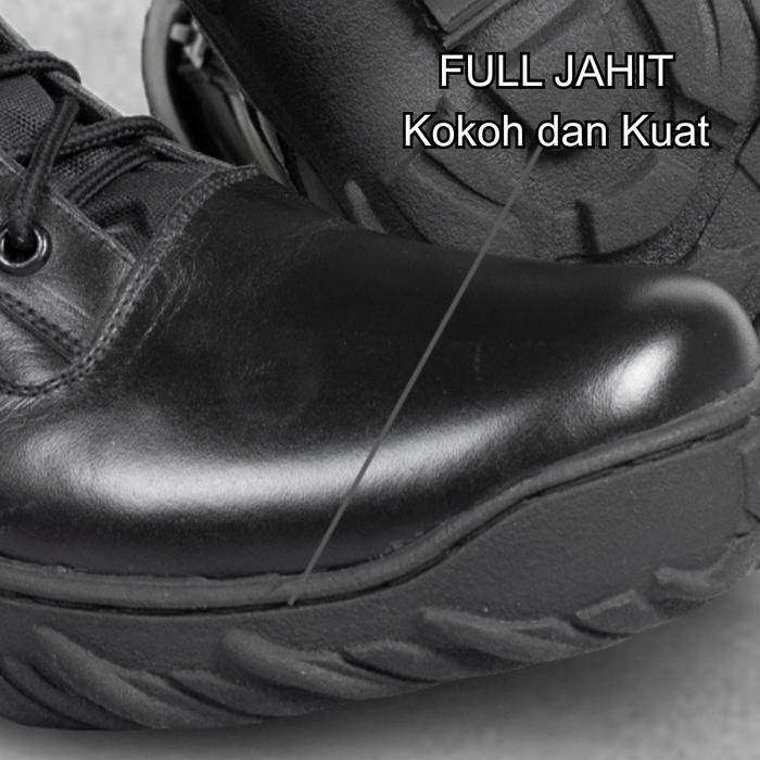Army86 Sepatu PDL Black hawk Comando TNI Polri Security ASLI Boots kulit bisa di semir Shoes Pria
