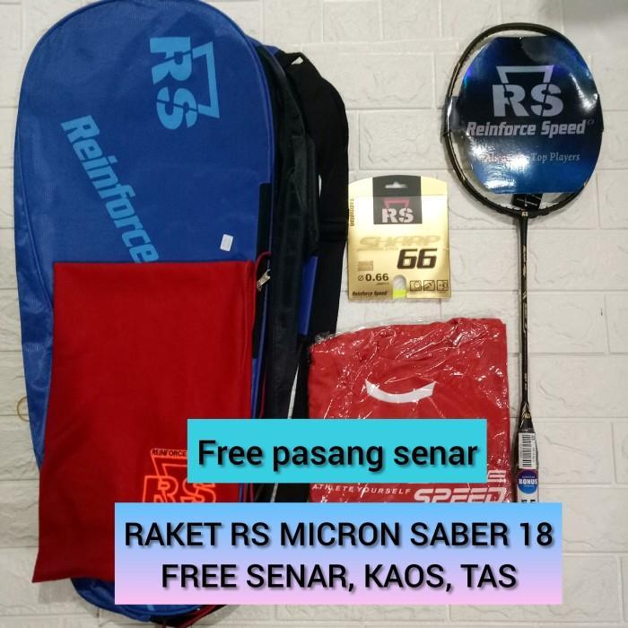 RAKET BADMINTON RS MICRON SABER 18 FREE SENAR, KAOS, TAS