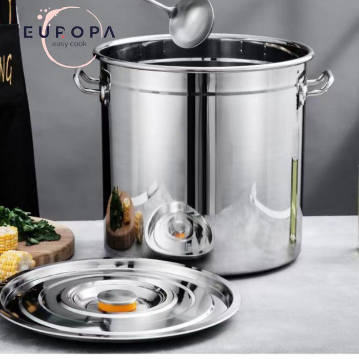 Panci Dandang Stainless Steel Tebal Panci Bakso Stockpot Panci Kukus Panci Besar EUROPA