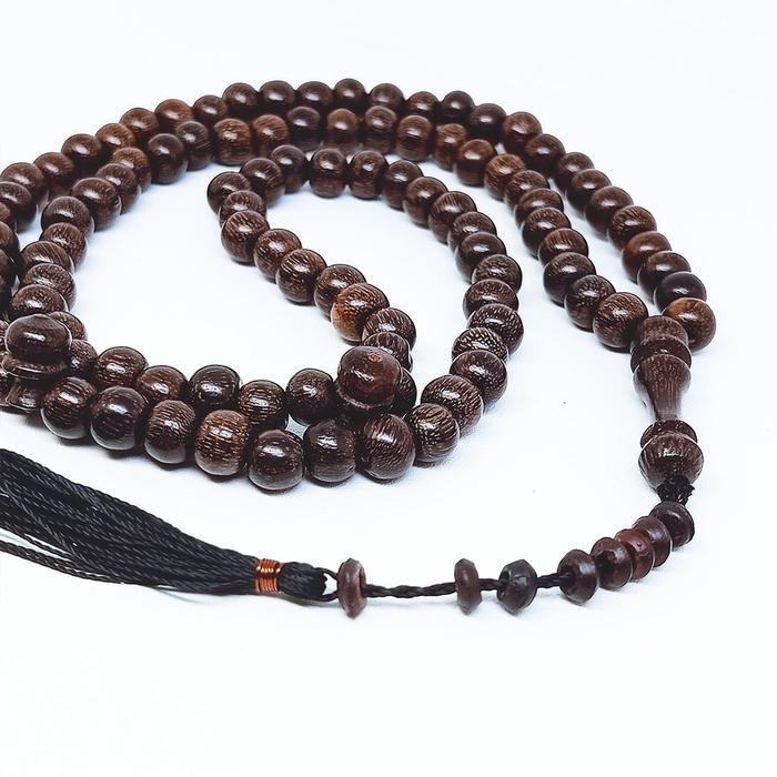 Tasbih Kayu Galih Asem Bertuah 99 Butir - VeE Kalung Tasbih