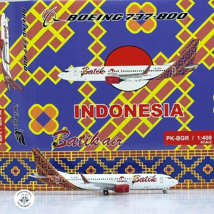 1/400 Batik Air Boeing B737-800 Pk-Bgr 1:400 Scale Limited Edition Iwings Model