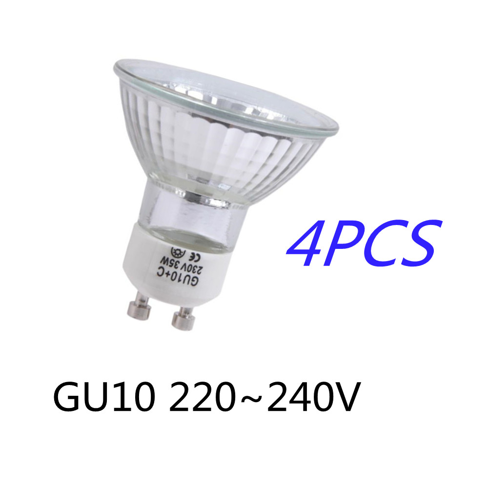 4PCS GU10 halogen spotlights 220V 230V 240V GU10 halogen lamp 20W GU10 35W 50W