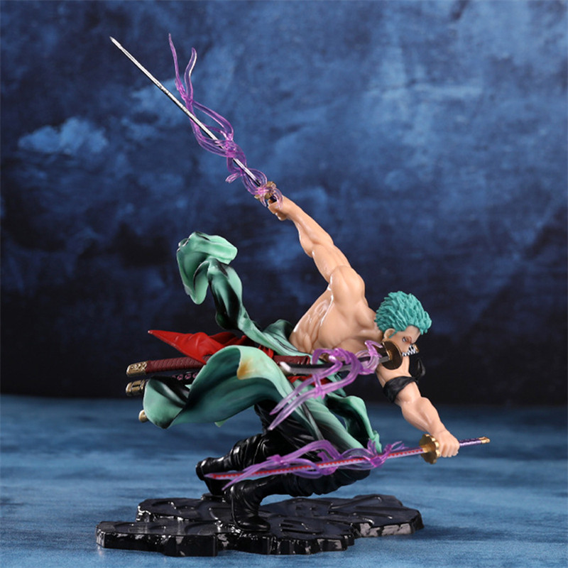 One Piece 10CM Figure Toys Anime GK Roronoa Zoro Three-blade Sa-maximum PVC Action Collection