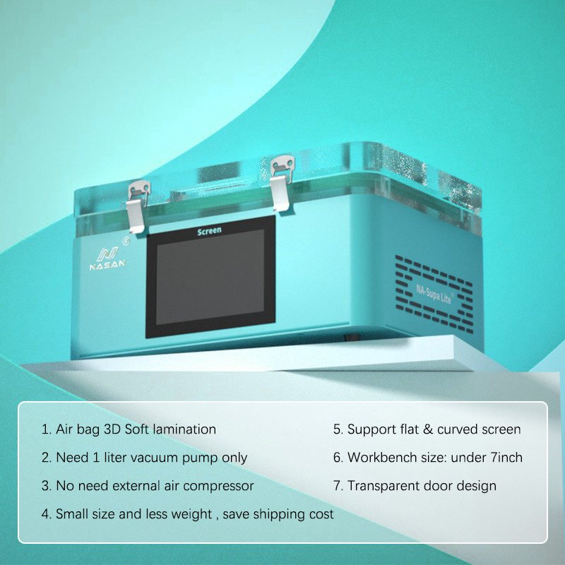 NASAN Supa Lite LCD Vacuum Laminator Machine Air Bag Lamination for iPhone iPad Screen Laminating