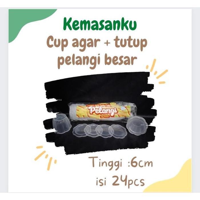 CUP AGAR + TUTUP NATURAL "PELANGI" isi 24pcs