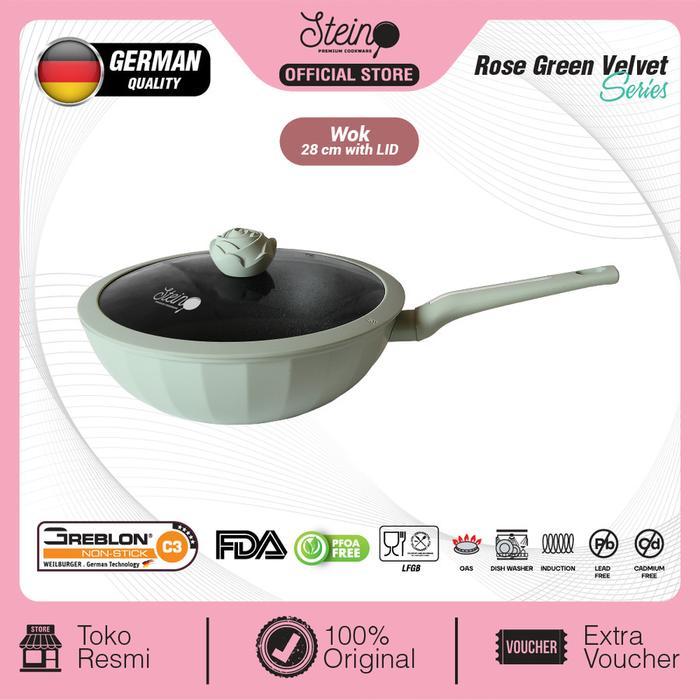 Steincookware Glamour Rose Series Wok Pan 28Cm Anti Lengket German Tbk