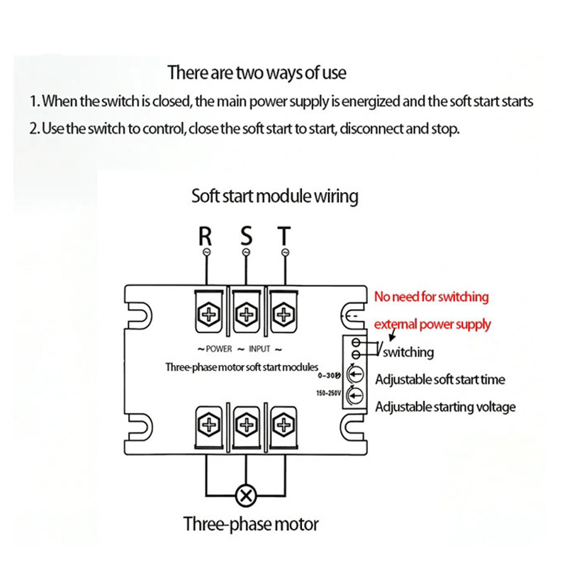 SRQ three phase motor soft starter module water pump fan online soft starter1KW 2KW 3KW 4KW 6KW 8KW
