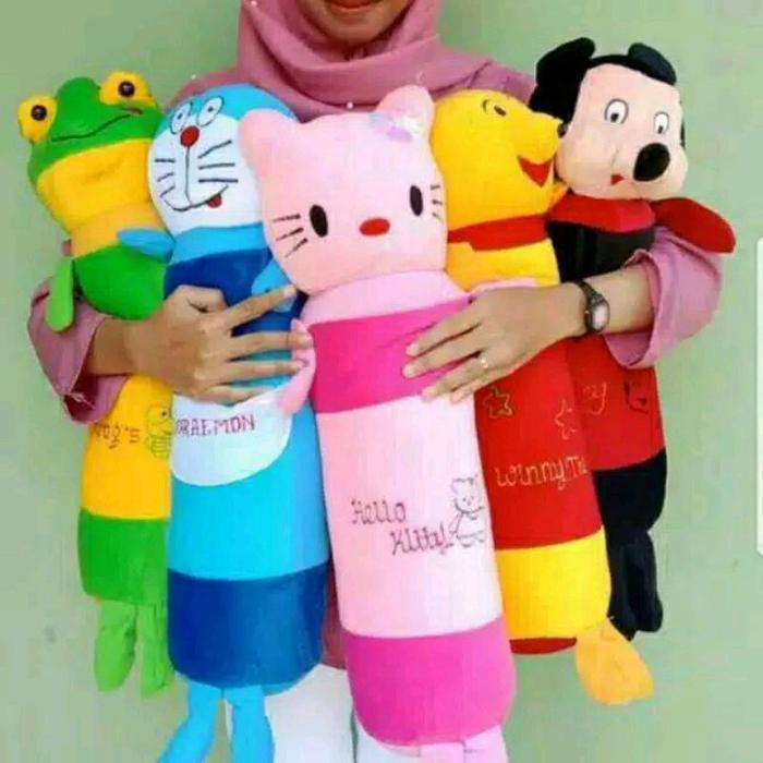 guling anak karakter kepala boneka - guling sapi