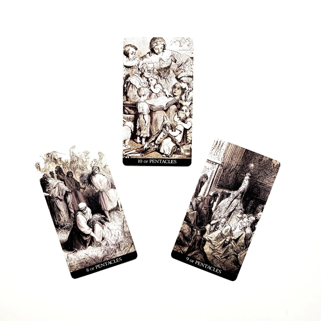 78pcs Gustave Dore Tarot Card Family Party Entertainment Board Games Witch Divination Game Oracle