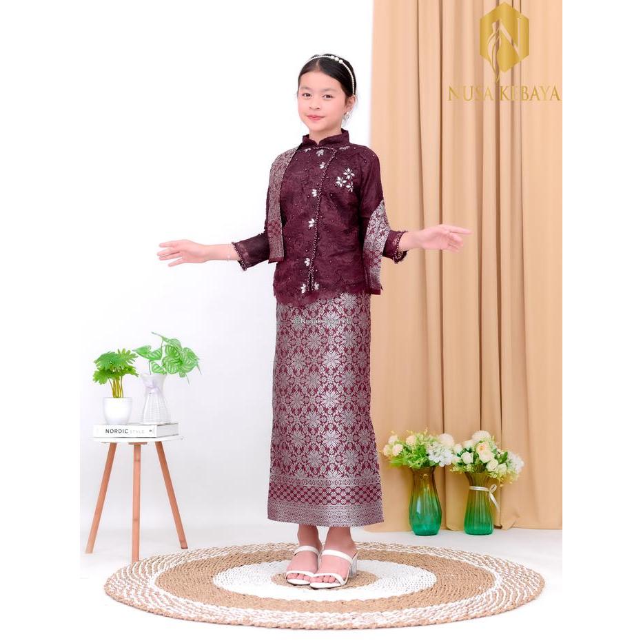 Nusa Kebaya Setelan Kebaya Anak Gandari Model Kebaya Janggan Brokat Modern Kebaya Anak Umur