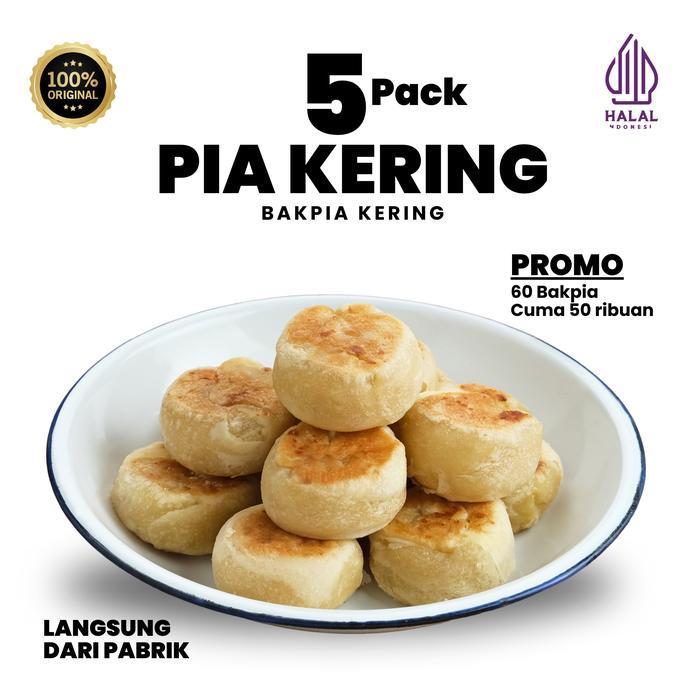 5 PACK BAKPIA KERING KACANG IJO KUPAS ISI 60 BAKPIA KERING KACANG IJO KUPAS BAKPIA MURAH PIA MURAH