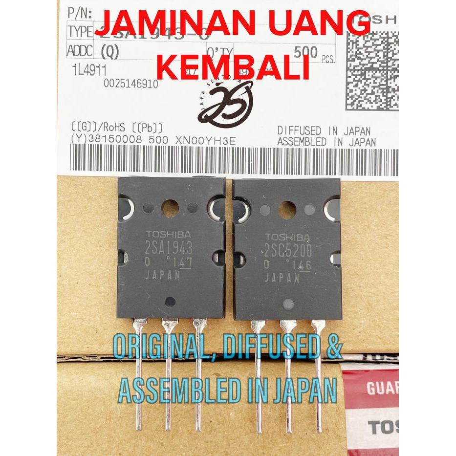 10 Set Transistor Toshiba A1943-C5200 Asli Original, 2Sa1943-2Sc5200, A 1943 - C 5200 Japan (Ori)