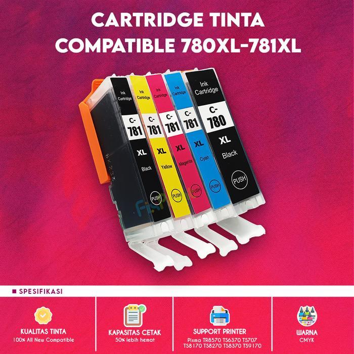 CARTRIDGE TINTA PGI780 CLI780 CLI781 XL PRINTER TR8570 TS6370 TS707
