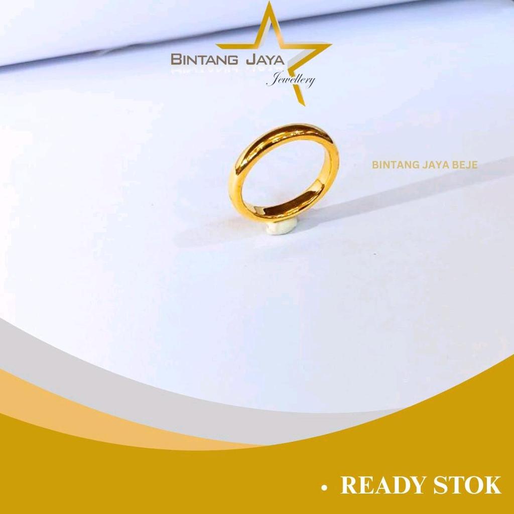 Cincin Emas Belah Rotan - Kadar 16K - Berat 0,93gr - Size 17.5 - Emas Asli - Klasik abadi yang simpe