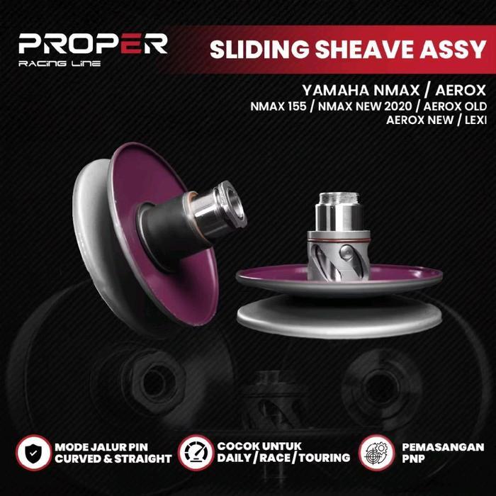 SLIDING SHEAVE PULLEY CVT BELAKANG ALL NMAX NEW NMAX OLD AEROX NEW AEROX OLD LEXI ORIGINAL PROPER