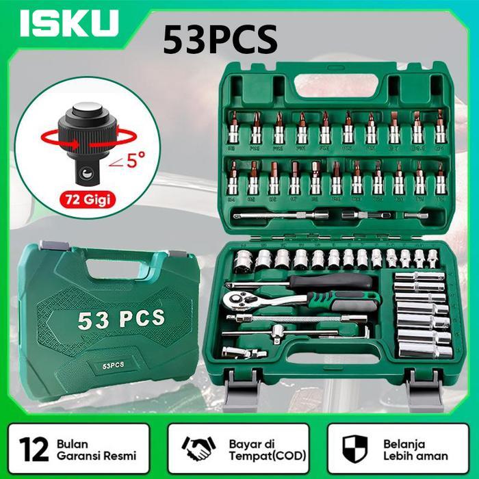Krisbow Tools - Kunci Shock Set Kunci Mata Sok 53 Pcs Alat Perbaikan Mobil Set