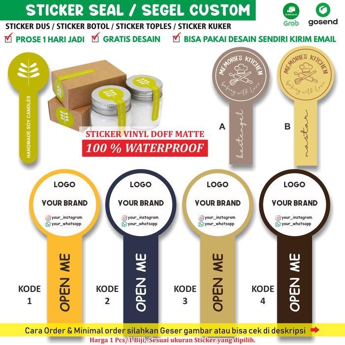 SIAPKIRIM STICKER SEAL-stiker segel makanan/minuman-stiker makanan-sticker label READY STOCK