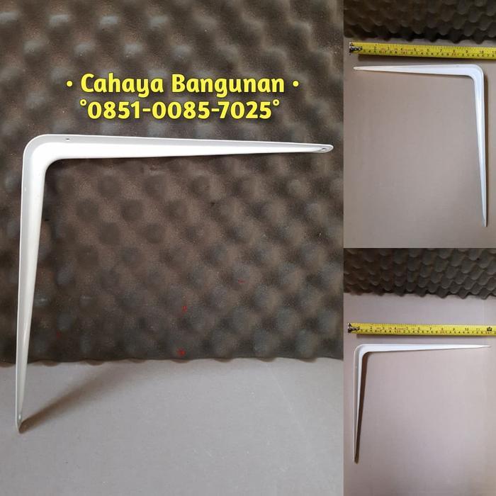 Organizer SIKU L Rak Plat Besi Tempel Dinding Tatakan Braket Gantung Lemari 12" Modern