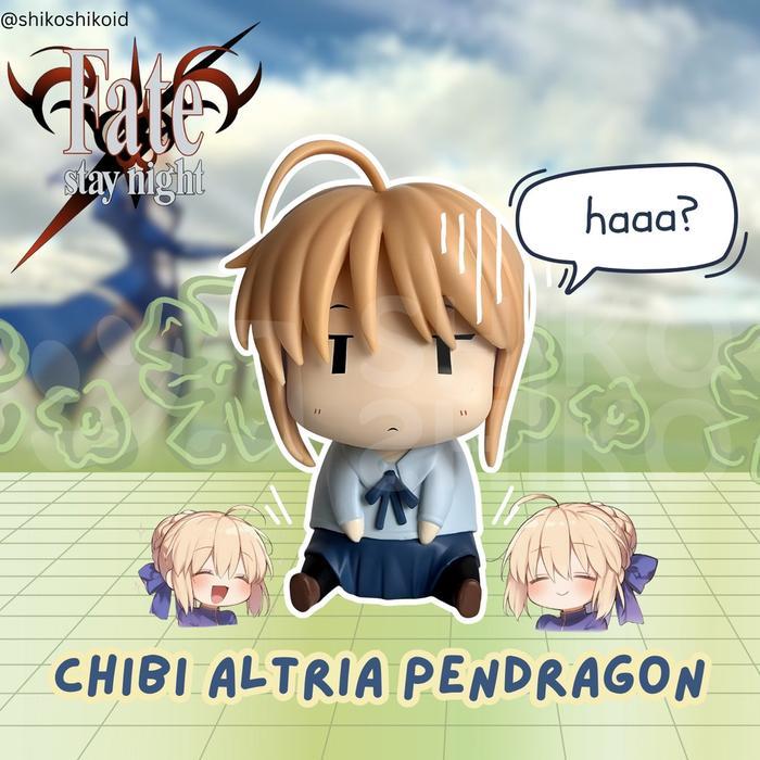 HOT SALE FGCALT FIGURE CHIBI ALTRIA PENDRAGON ACTION FIGUR SABER FEMALE KING ARTHUR ARTORIA FATE