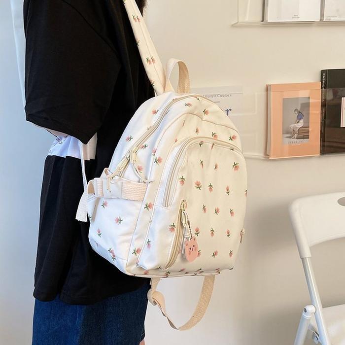 Elizabeth - Mismi Ursule Bag Tas Ransel Mini Wanita Motif Little Flower Casual Backpack Perempuan