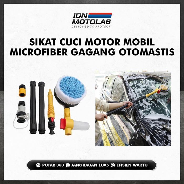 Sikat Microfiber Cuci Mobil Otomatis Mikrofiber Shampo Mobil Gagang