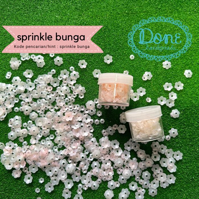 Sprinkle Bunga Payet Jahit Payet Tempel Aksesoris Fashion Hijab Craft