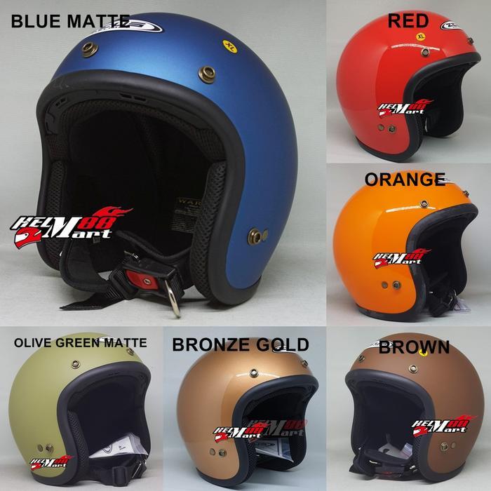 Helm Zeus 385C Zeus 385 C Zeus Retro Zeus Classic Tanpa Kaca Visor