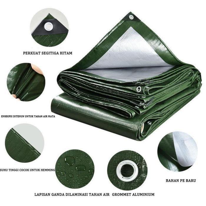 Terpal Tenda Anti-UV Serbaguna Top Quality / UV Terpal/ Terpal Kain Lapis Karet Waterproof Tebal /