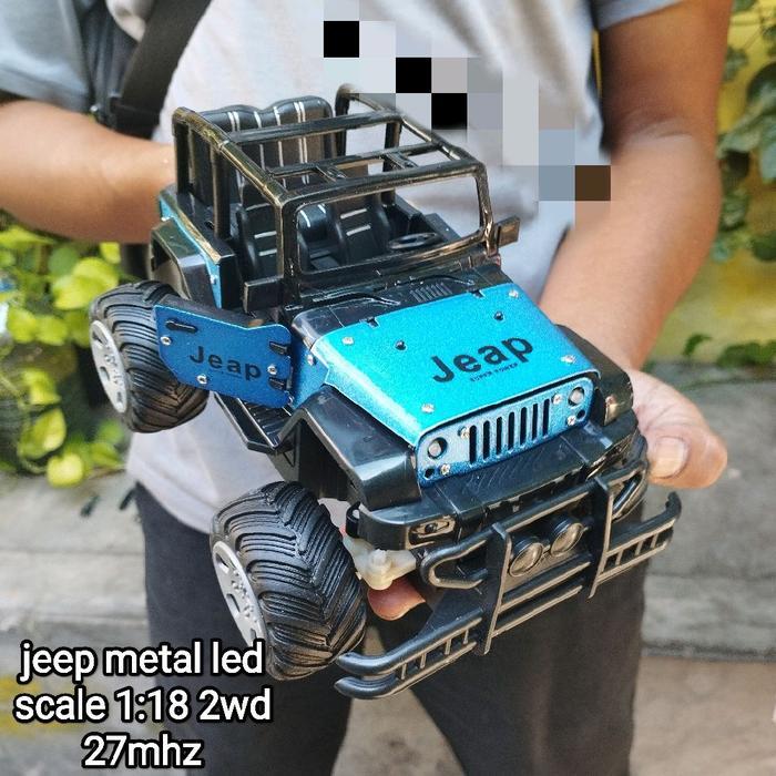 Rc Bintang Vr Toys Mainan Rc Jeap Rubicon Diecast Mobil Metal Buka Pintu & Mesin Depan Dilengkapi