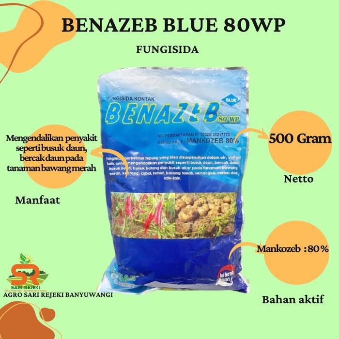 ` BENAZEB BLUE 80WP 500GRAM FUNGISIDA MANKOZEB BIRU