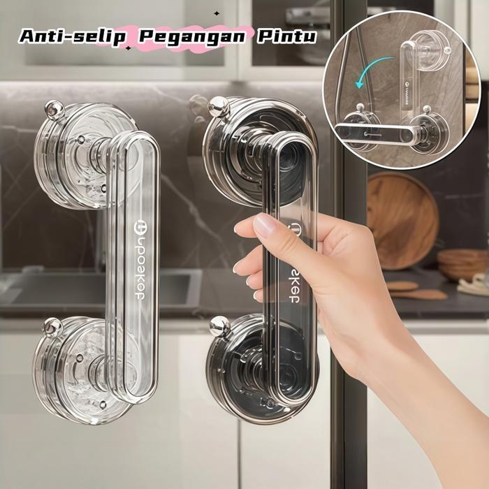 KINCLONG Pegangan Pintu Kamar Mandi /Pegangan Pintu Tempel Adsorpsi Vakum Pegangan Pintu Jendela