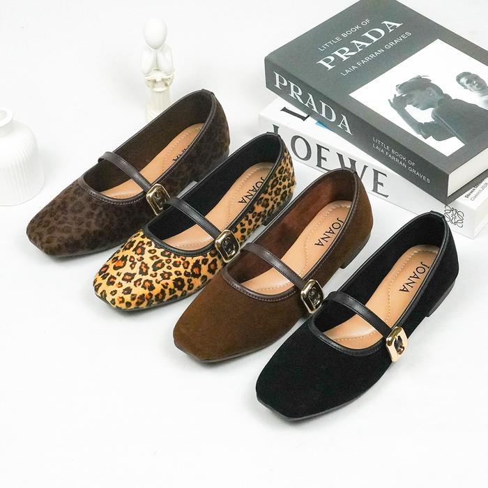 Donatello Shoes On - - Emine Sepatu Flatshoes Wanita Leopard Terbaru