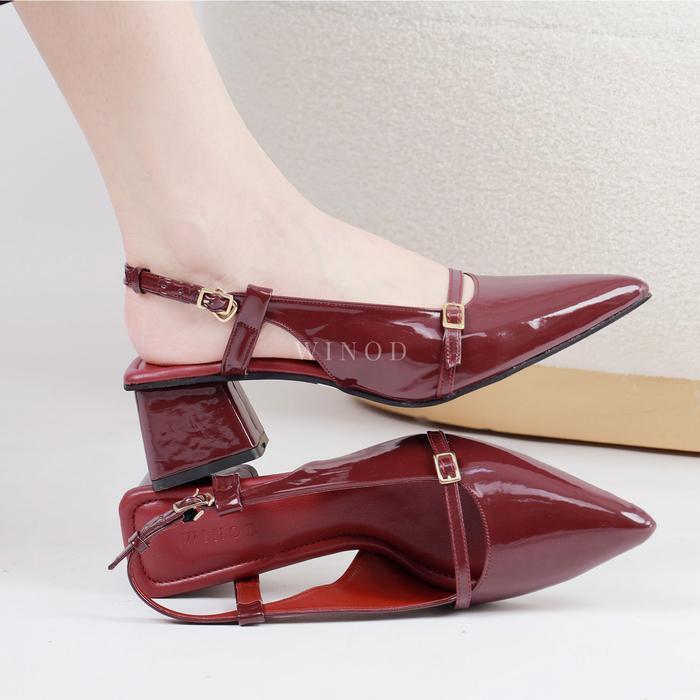 Donatello Store - Winod - Isla Mules Sepatu Heels Wanita Hak 5Cm Kondangan Wisuda Kerja