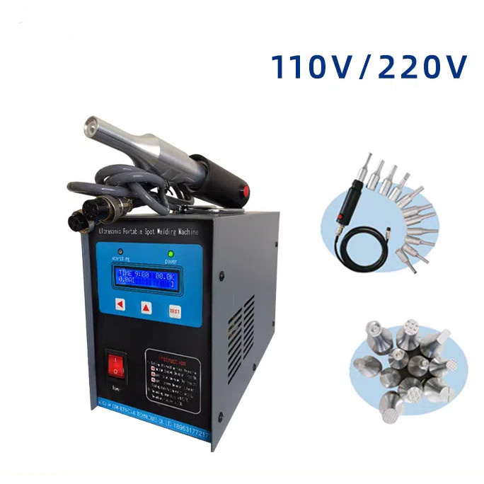 Handheld Ultrasonic Spot Welder KXH-2806 600W 28KHz Complete Kit 10 Heads for Belt, Packaging,