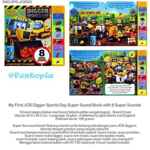 My First JCB Digger Sports Day Super Sound Book Buku Musik Buku Anak