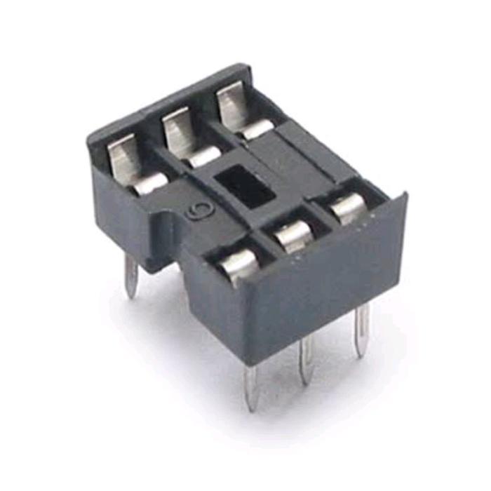 Socket IC 6P DIP-6P 6pin Adapter Soket IC 2x3 0.3'' Holder Rumah IC 6 Pin