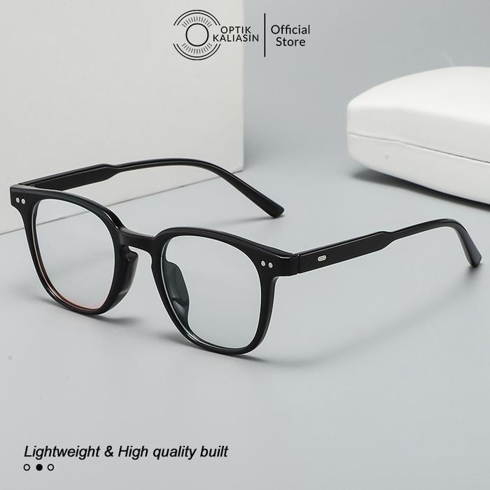 Premium Optik Kaliasin - Frame Kacamata Vintage Pria Wanita Retro Kotak Bold Tebal Iutto Original