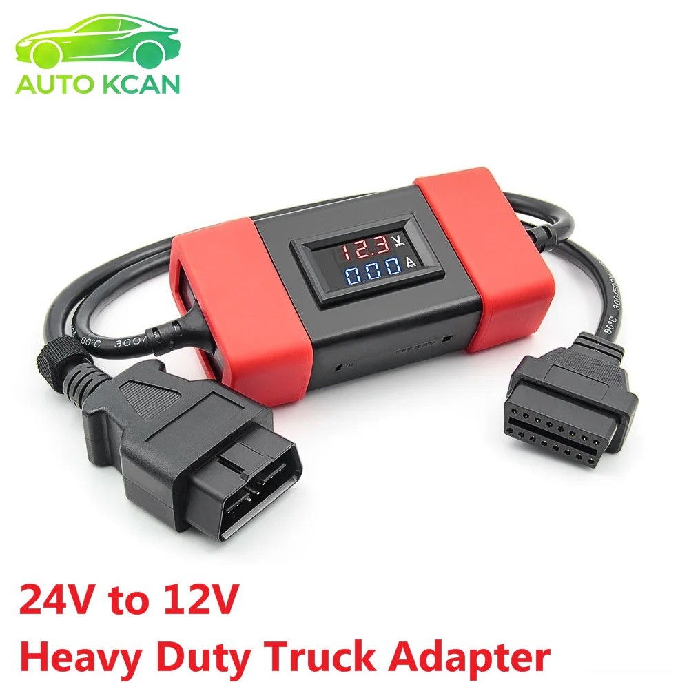 24V to 12V Heavy Duty Truck Diesel Adapter Connector Cable Tools for Thinkdiag OBD2 Scanner for