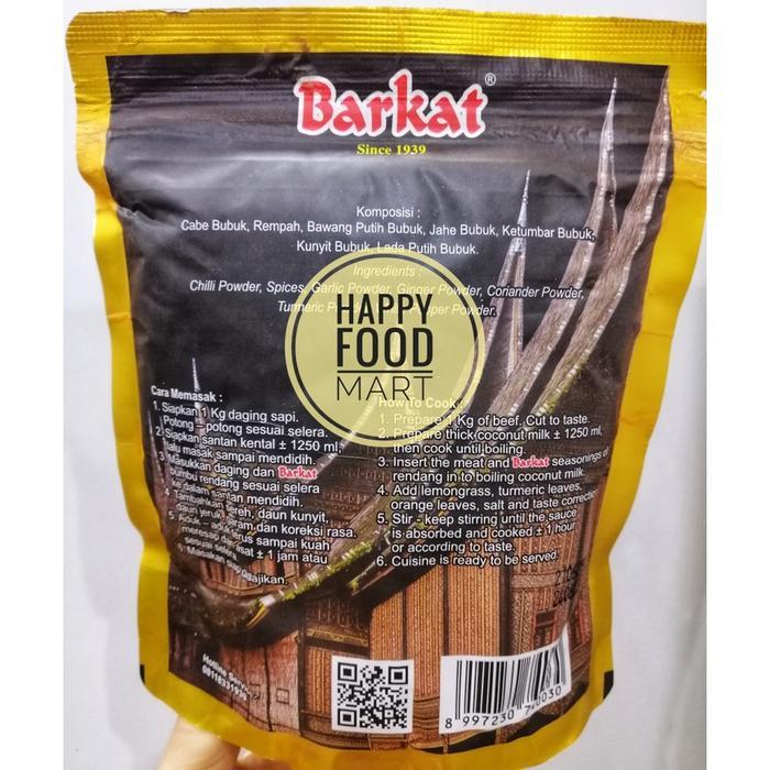 TERLARIS [SALE] BARKAT SPICES BUMBU RENDANG PADANG/BUBUK KARI/BUMBU SOP/GULAI OPOR/KUE LAPIS SPEKUK