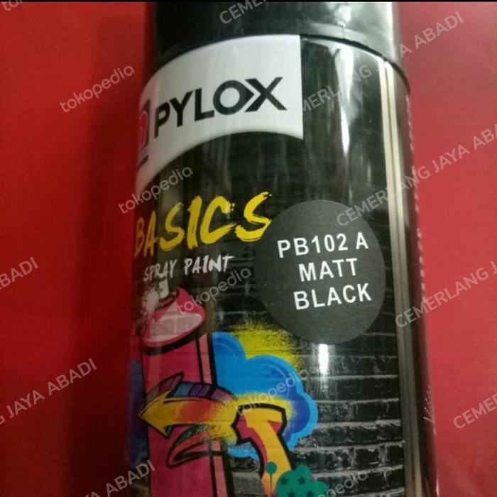 NEW pilok pilox cat semprot hitam dop / matt black