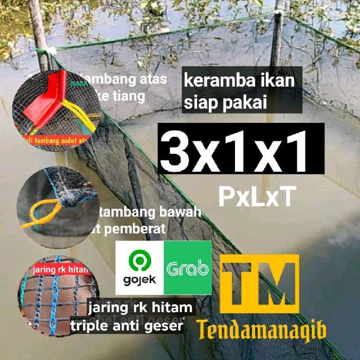 Jaring Keramba Ikan 3x1x1 Tambak Ikan Kolam Ikan - Jaring RK/Waring anti gesee - Lele
