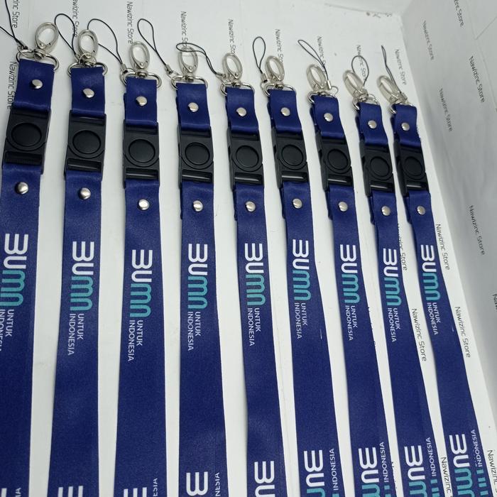 "New" Gantungan kartu id card lanyard printing BUMN lebar tali 2cm